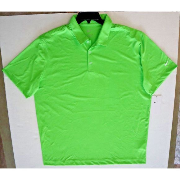 Nike 637167-313 Men's Sz XL Lime Green DRI-FIT Collared Polo Golf Shirt - Picture 7 of 8